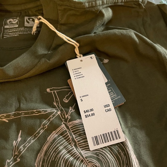 tentree Elms Tee, Dark Green, Small, NWT - Picture 6 of 8